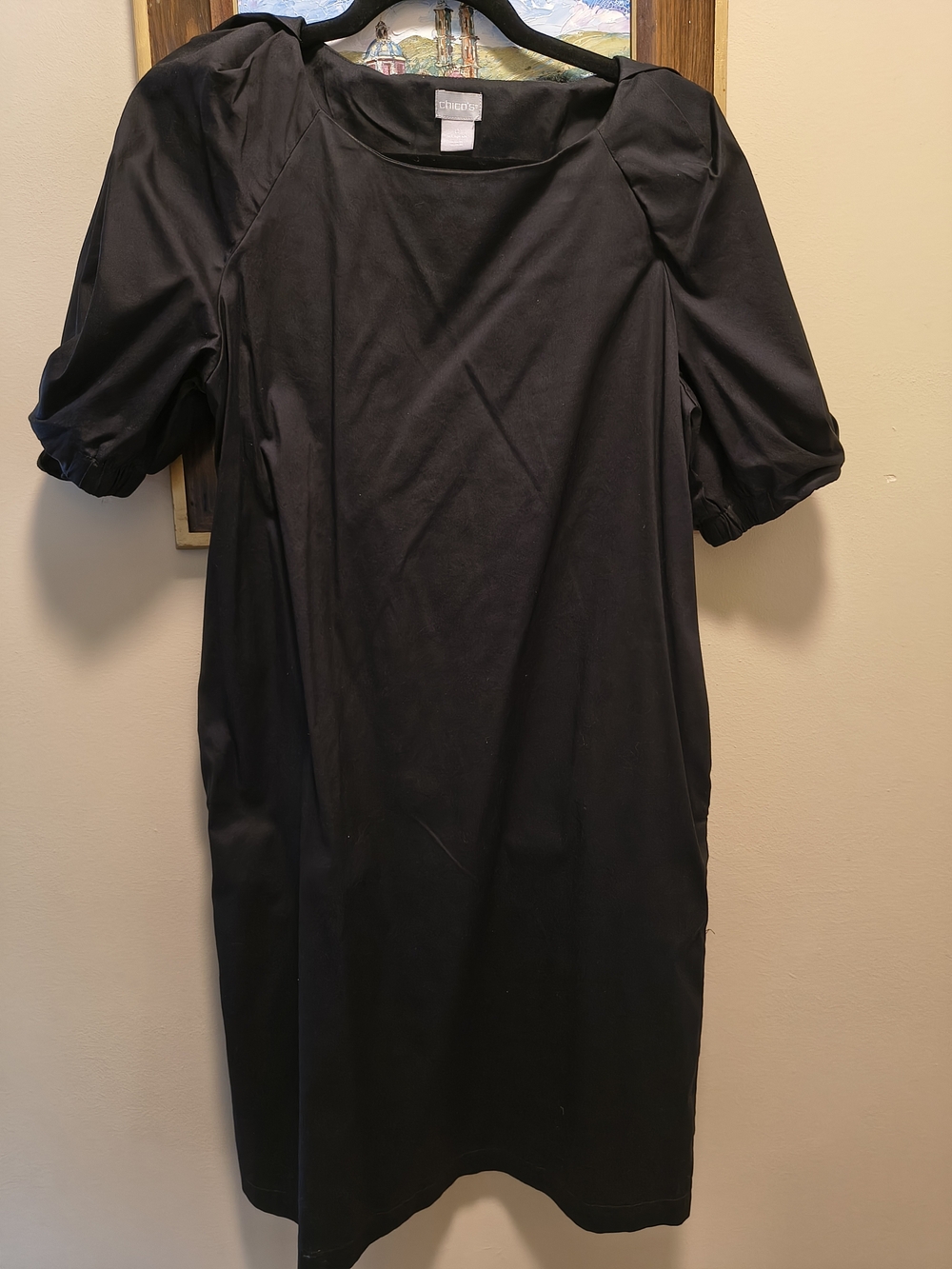 Chico's Black Short Sleeve Crewneck Shirt